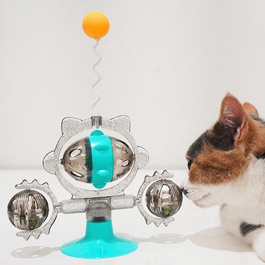 Cat Pinwheel Toy Sucker Leaky Ball